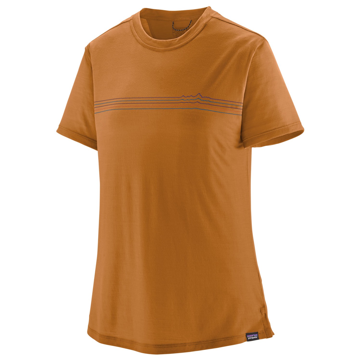 Рубашка из мериноса Patagonia Women's Cap Cool Merino Graphic Shirt, цвет Fitz Roy Fader/Golden Caramel