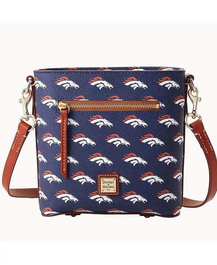 

Женская маленькая фирменная сумка через плечо на молнии Denver Broncos Dooney & Bourke, синий