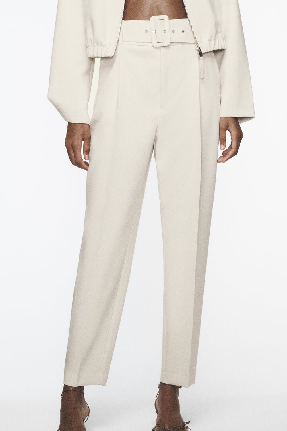 

Брюки на подкладке ZARA, экру
