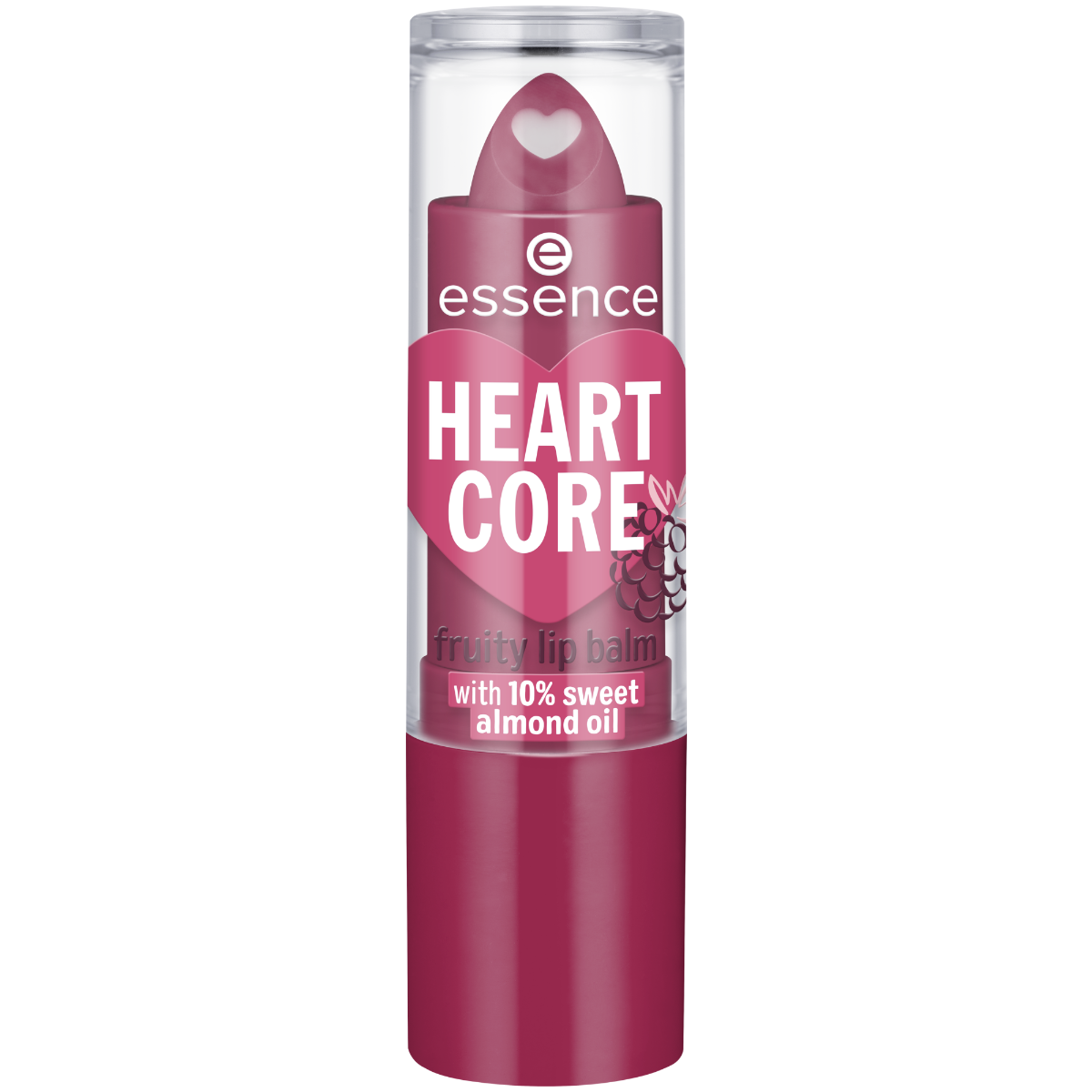 цена Бальзам для губ Essence Heart Core Fruity Lip Balm, 05 Bold Blackberry