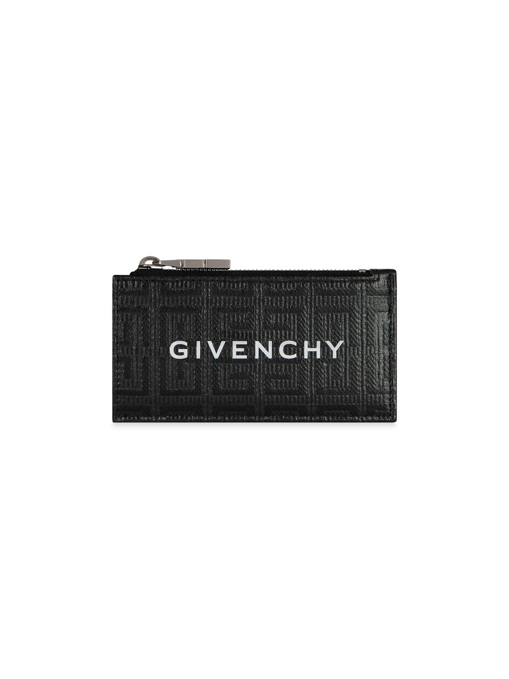 

Визитница на молнии из парусины с покрытием 4G и кожи Givenchy, черный