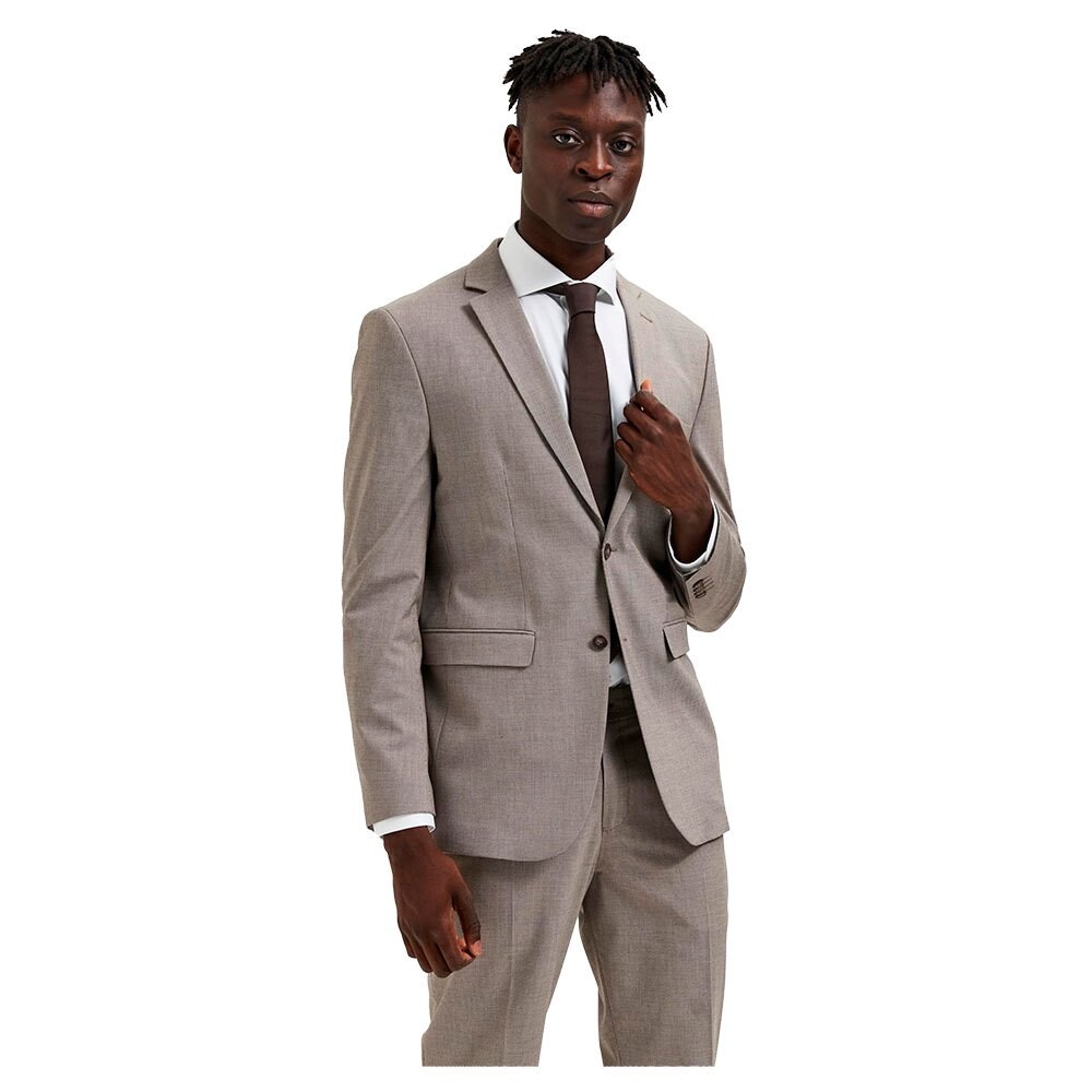 

Блейзер Selected Liam Slim Fit, бежевый