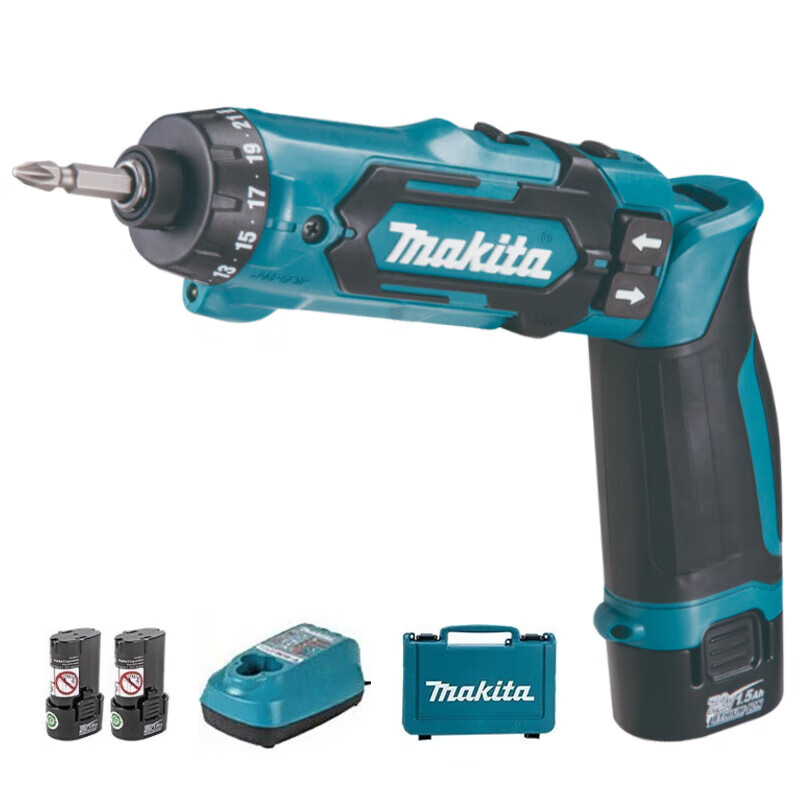 Отвертка складная Makita DF012DSE + два аккумулятора, зарядное устройство