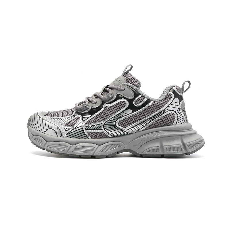 

Кроссовки женские толстые низкие Mulinsen, цвет Silver Gray