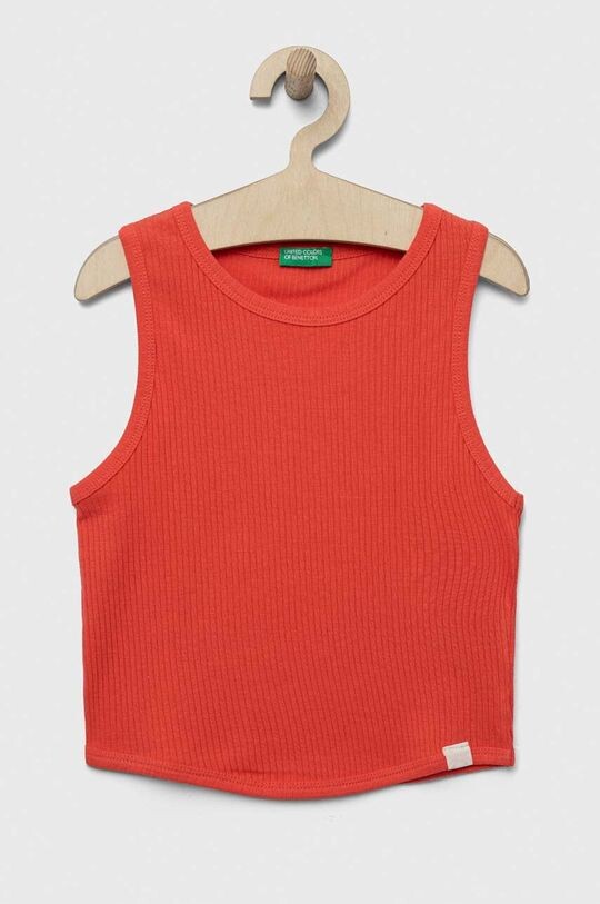 

Детский хлопковый топ United Colors of Benetton, красный