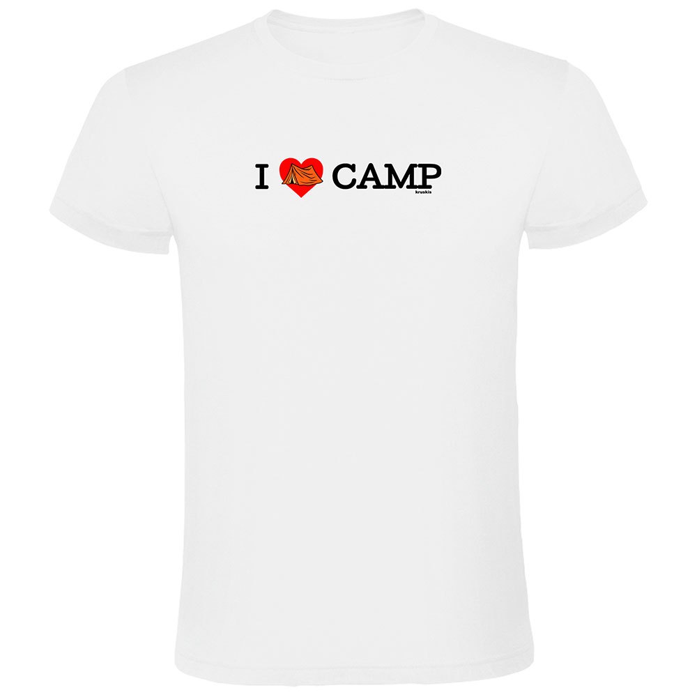 Футболка с коротким рукавом Kruskis I Love Camp, белый футболка унисекс с надписью i love my hot girl 100% хлопок с коротким рукавом