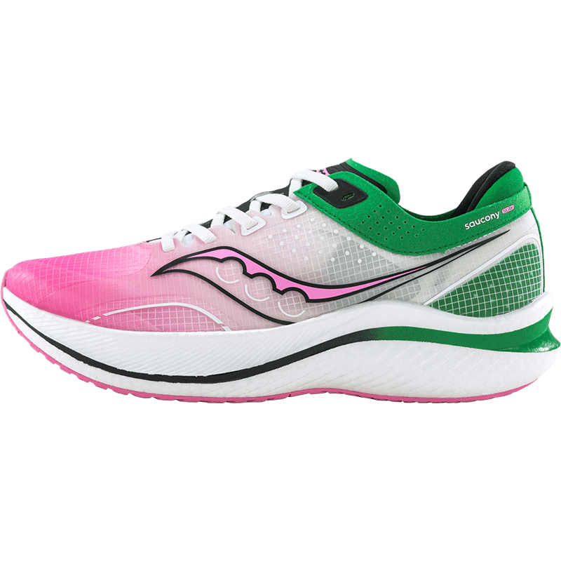 Кроссовки с карбоновой пластиной Saucony Full Speed Slay для тренировок, белый / розовый / зеленый кроссовки мужские demix bitcrazy зеленый