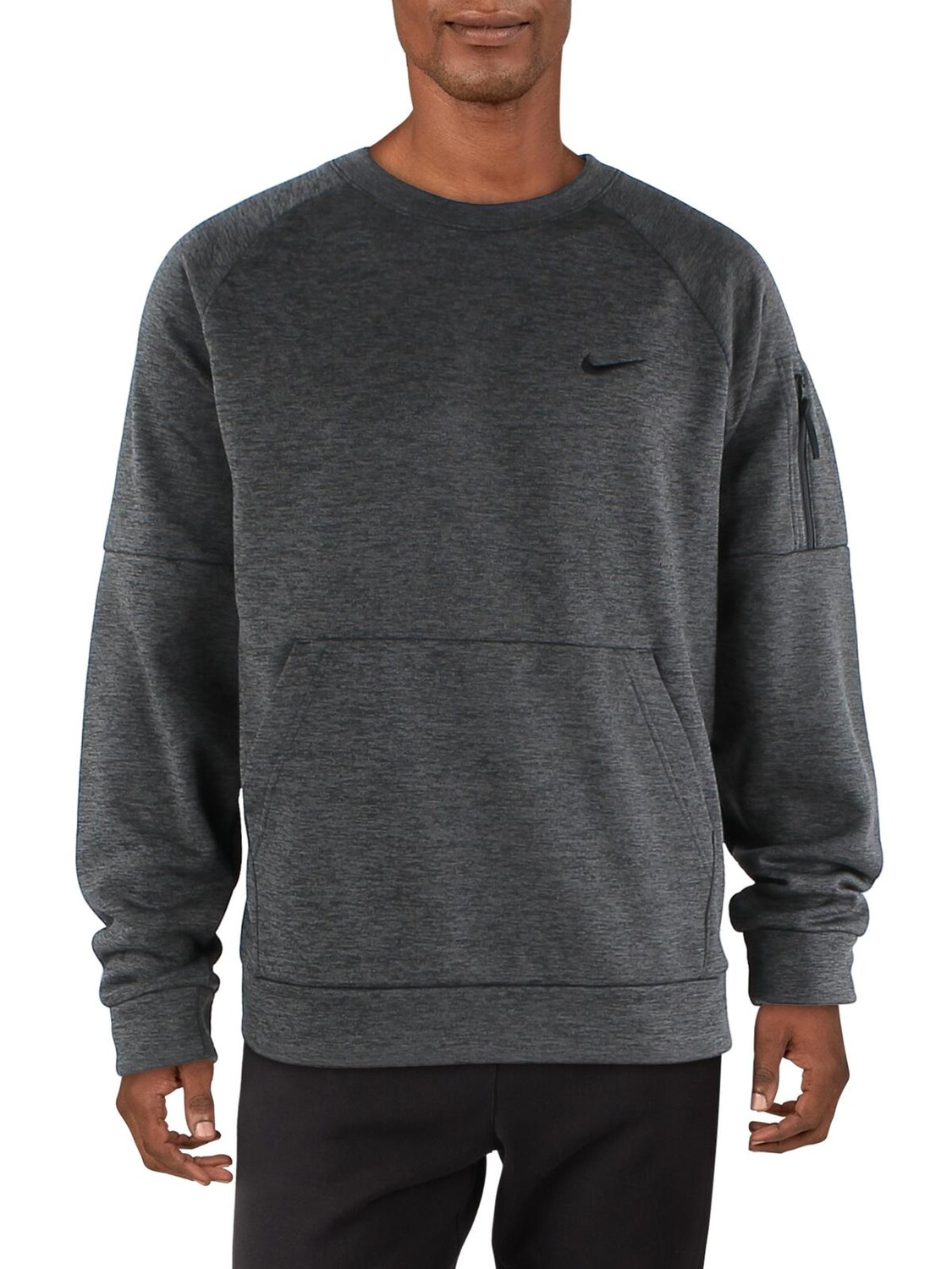 

Мужская однотонная флисовая толстовка Nike, цвет Charcoal Heather/Black