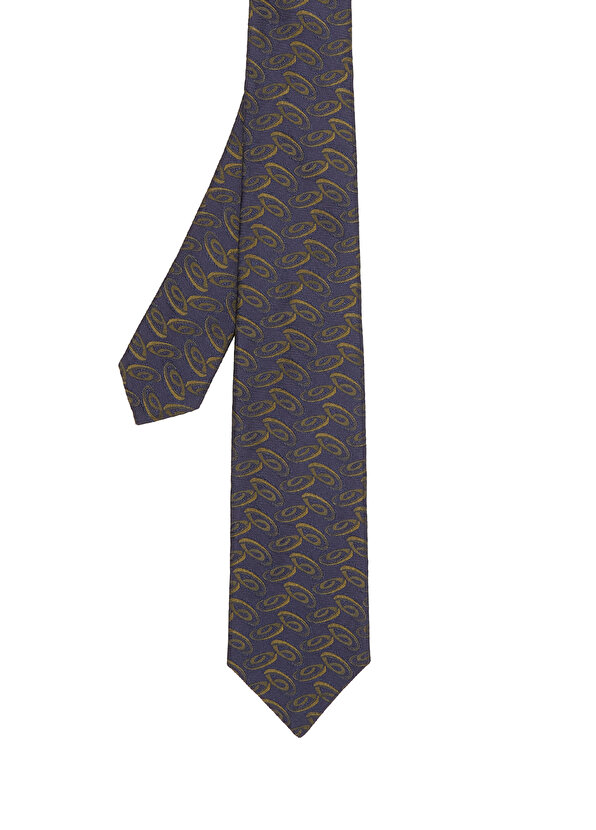 Темно-синий шелковый галстук с геометрическим узором Kiton темно синий шелковый галстук с геометрическим принтом chris