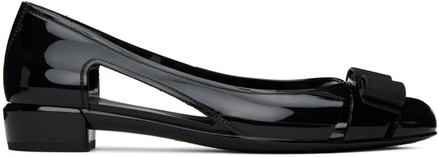 

Черные прозрачные балетки Ferragamo