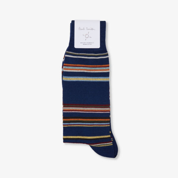 

Полосатые носки из смесового хлопка Paul Smith, синий