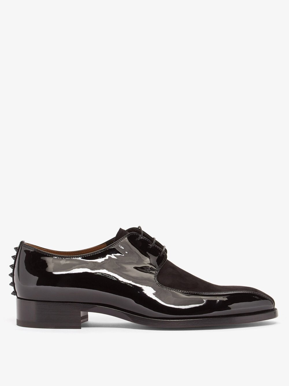 

Туфли дерби marco из лакированной кожи с шипами Christian Louboutin, черный