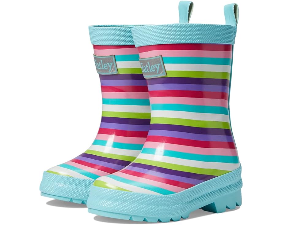 Ботинки Hatley Magical Stripes Shiny Rain Boots, синий ботинки hatley shiny rain boots темно синий