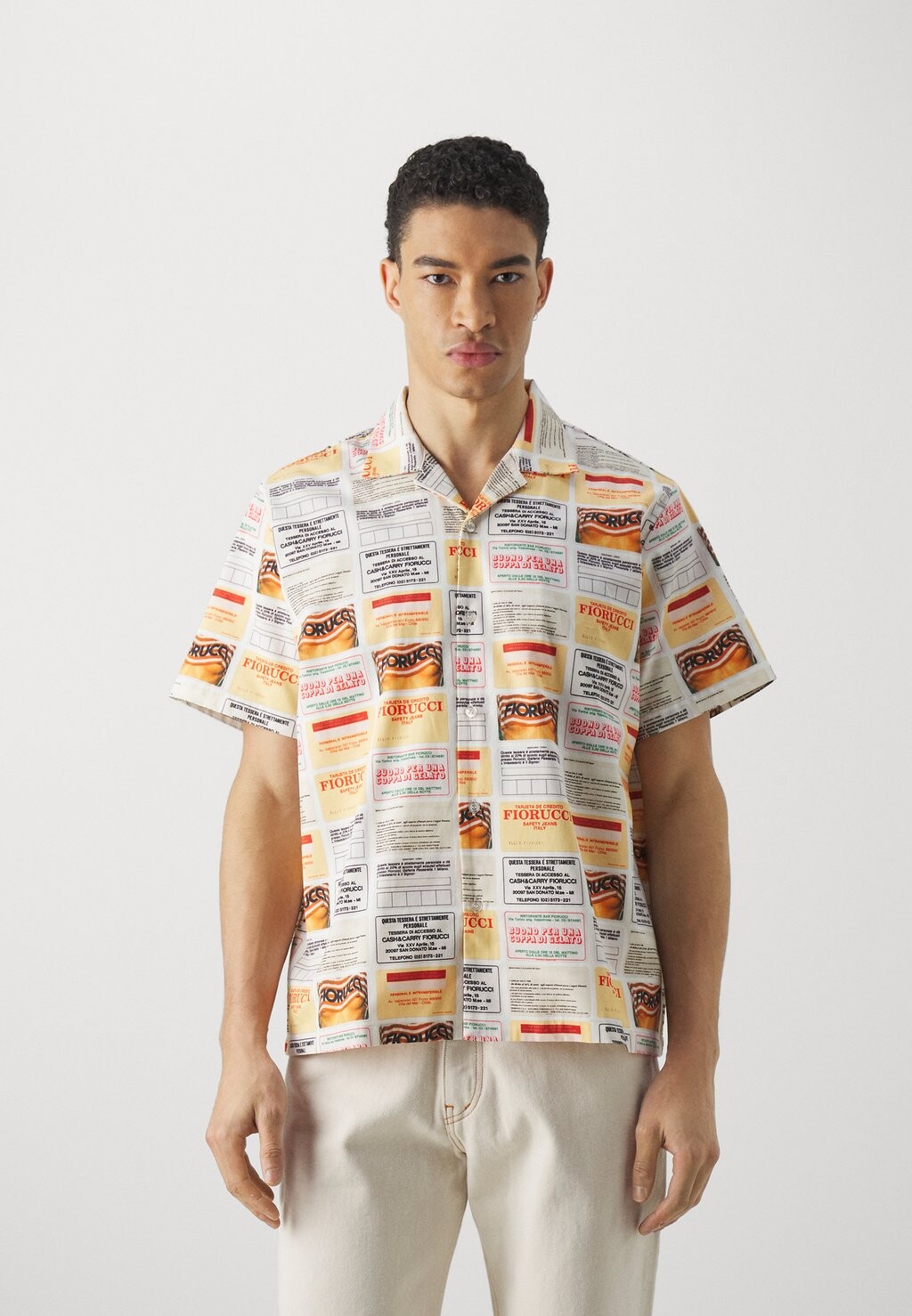 

Рубашка Mens Credit Card Bowling Fiorucci, белый