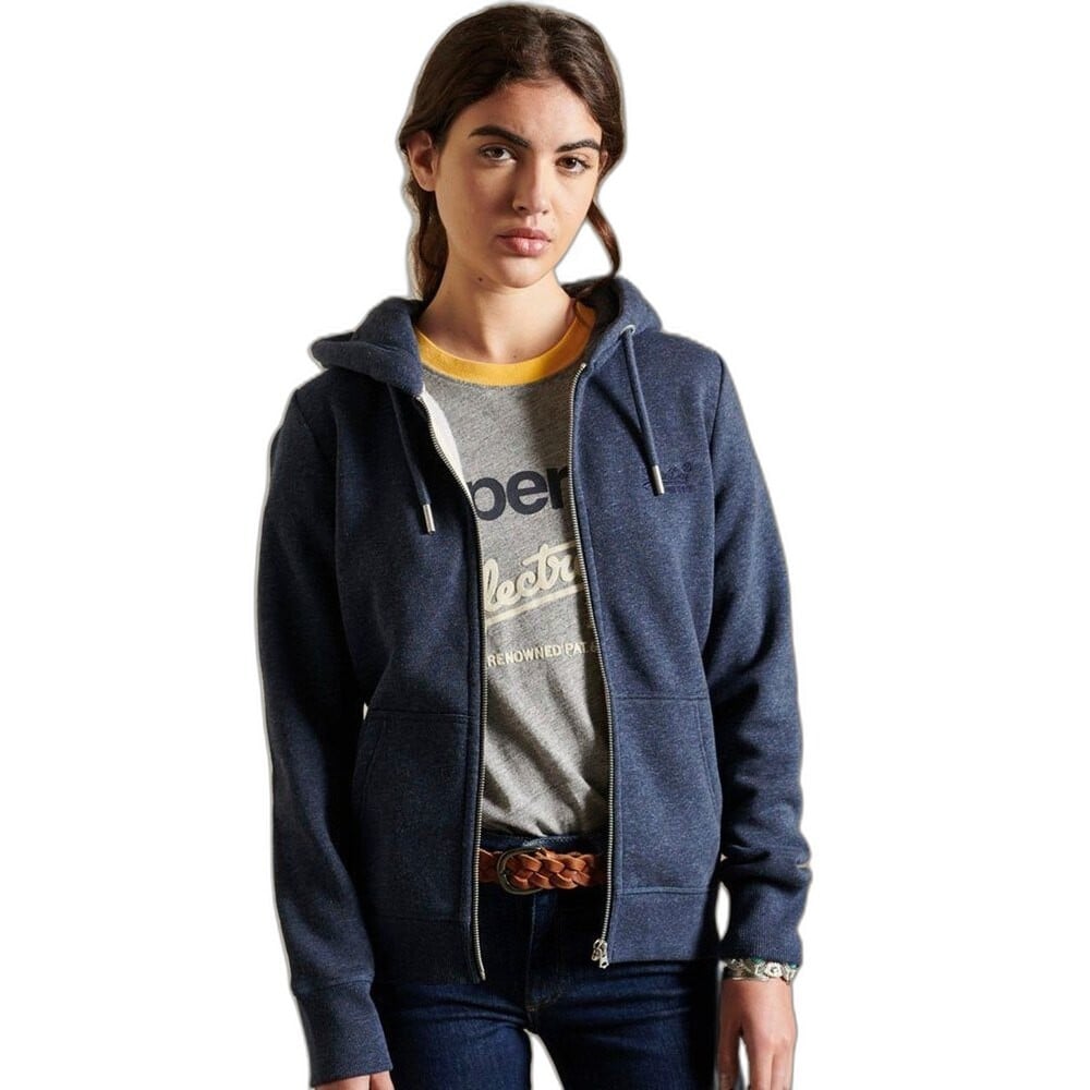 

Толстовка Superdry Vintage Logo Emb Hood Full Zip, синий