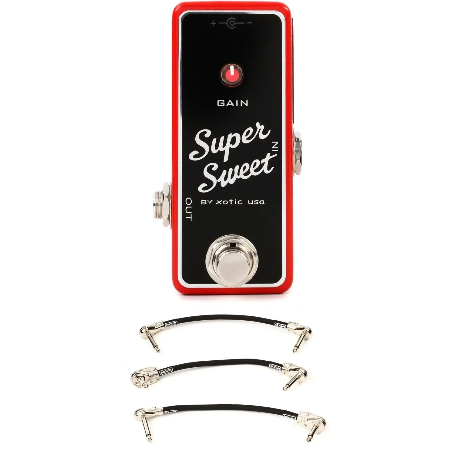 

Мини-педаль Xotic Super Sweet Booster с 3 соединительными кабелями