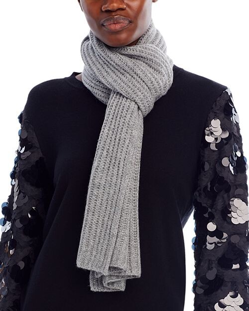 

Шарф в рубчик C by Bloomingdale's Cashmere, цвет Gray
