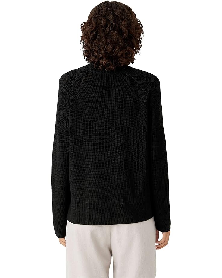 Свитер Eileen Fisher Turtleneck Raglan Merino Sweater, черный