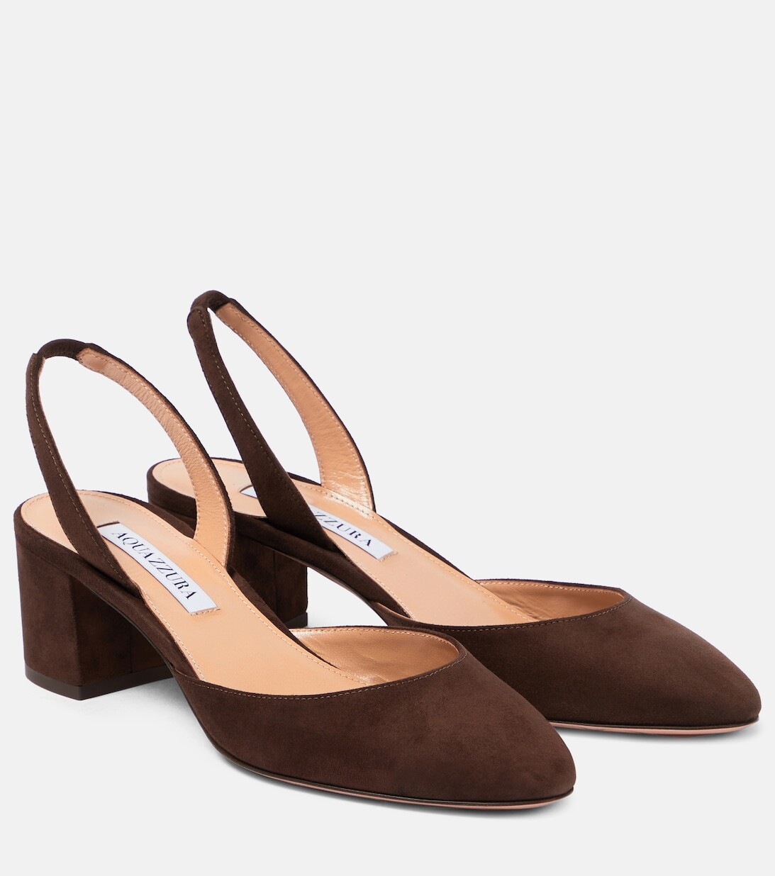 

Замшевые туфли Talita с ремешком на пятке Aquazzura, коричневый