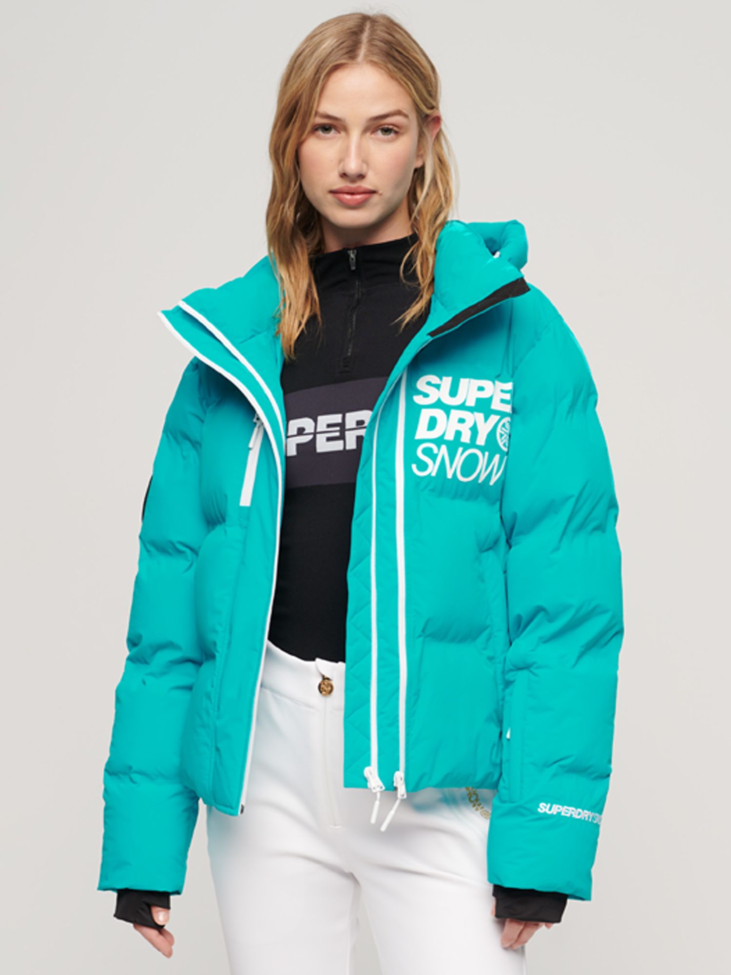 

Женская куртка-пуховик Ski Boxy Superdry, бали блю