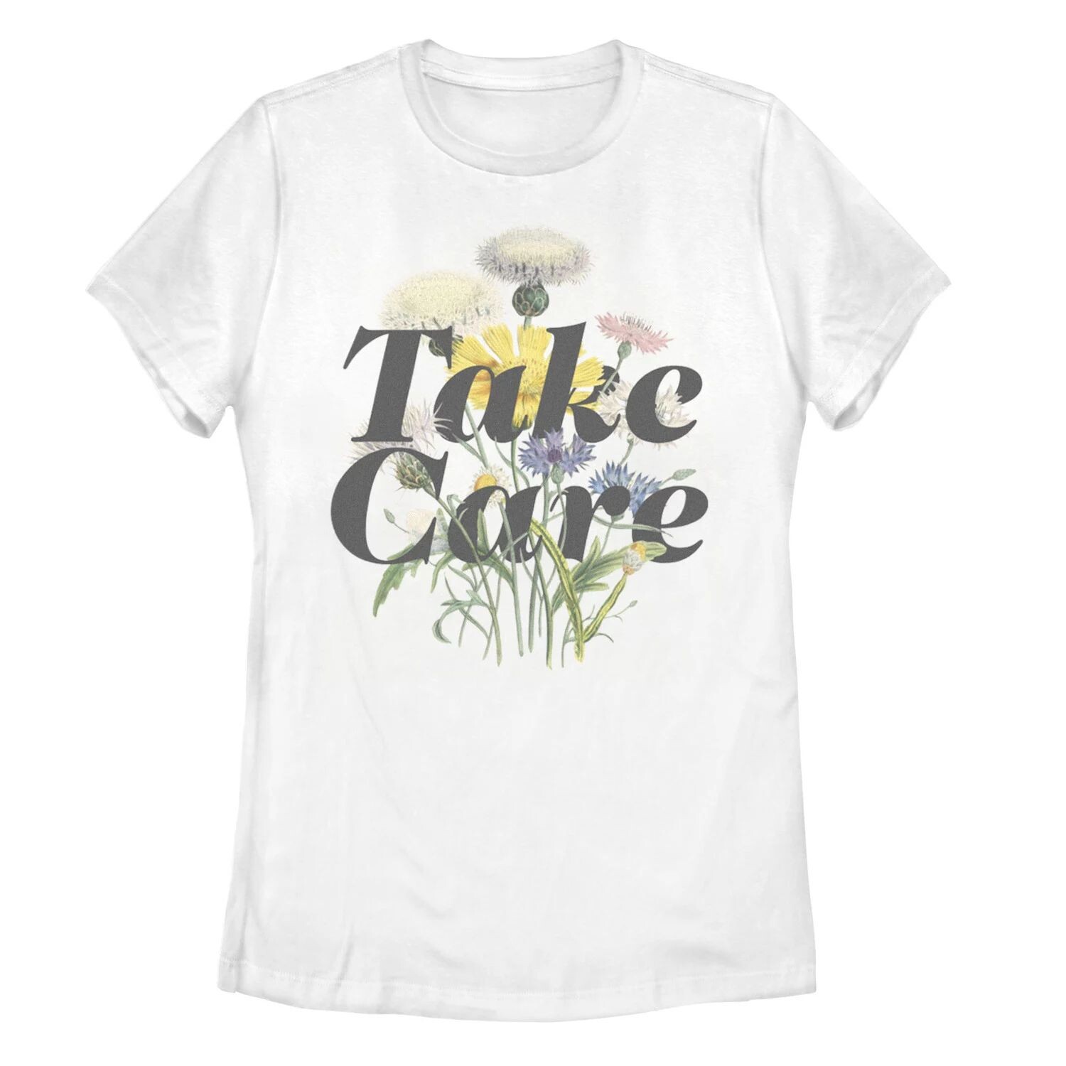 

Детская футболка с цветочным рисунком «Take Care»