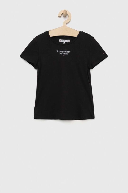 

Хлопковая футболка для детей Tommy Hilfiger, черный