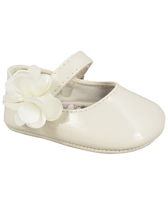 цена Туфли для маленьких девочек с накладным ремешком в виде цветка Baby Deer, слоновая кость/кремовый