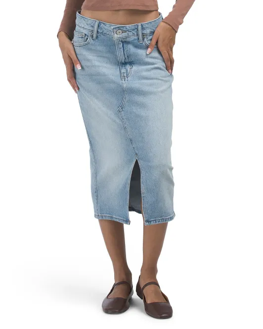 

Джинсовая юбка-миди Lucky Brand, цвет Medium Wash