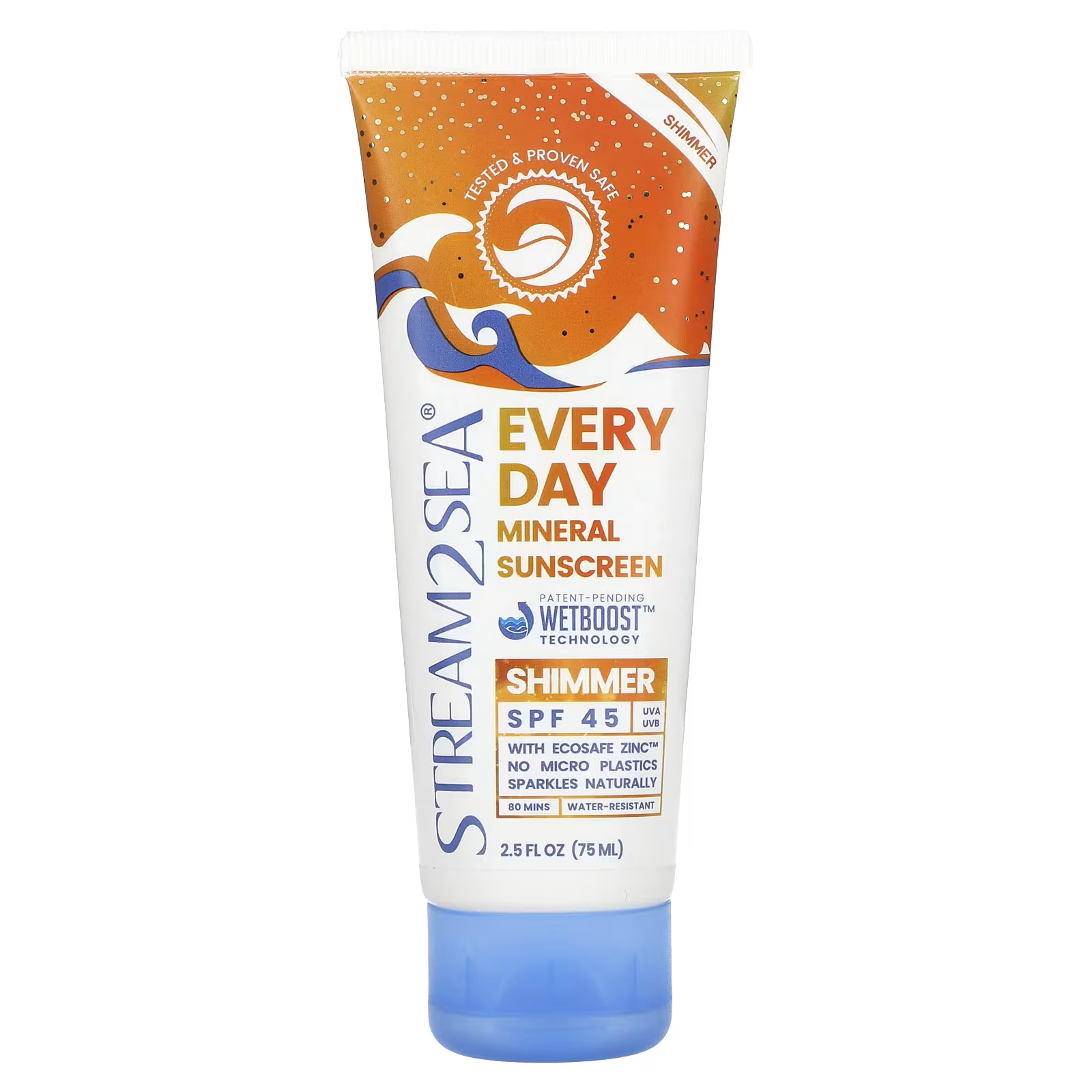 цена Солнцезащитное средство Stream2Sea Every Day Mineral Sunscreen Shimmer SPF 45, 75 мл