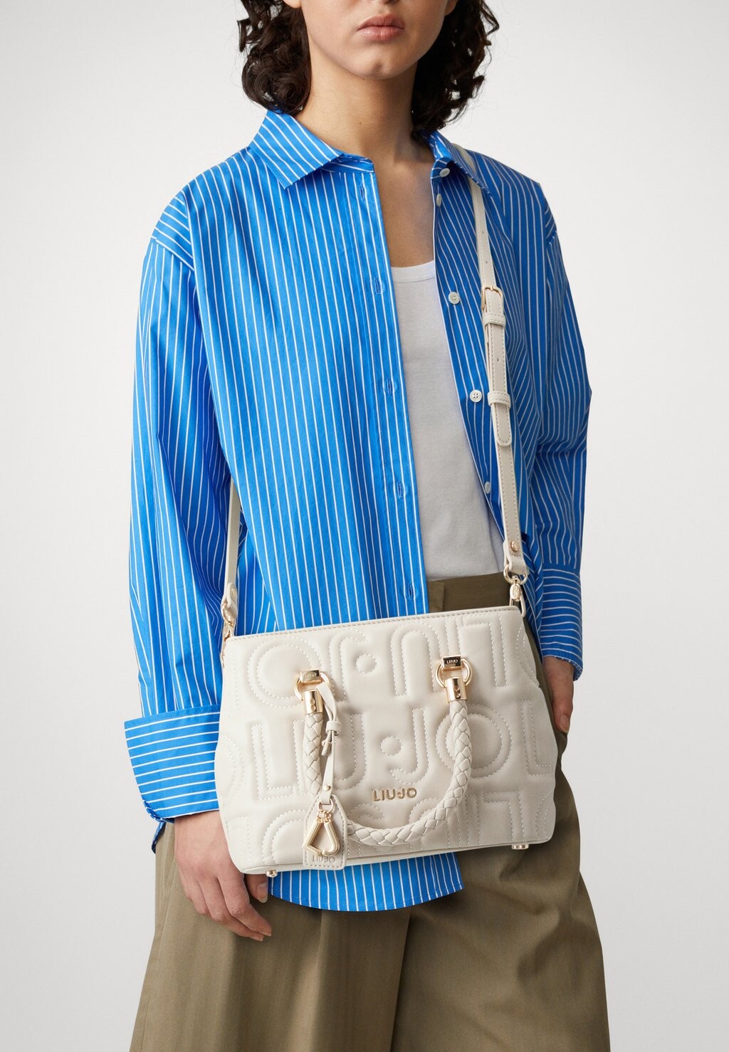 

Сумочка SATCHEL DOUBLE ZIP LIU JO, кофе с молоком