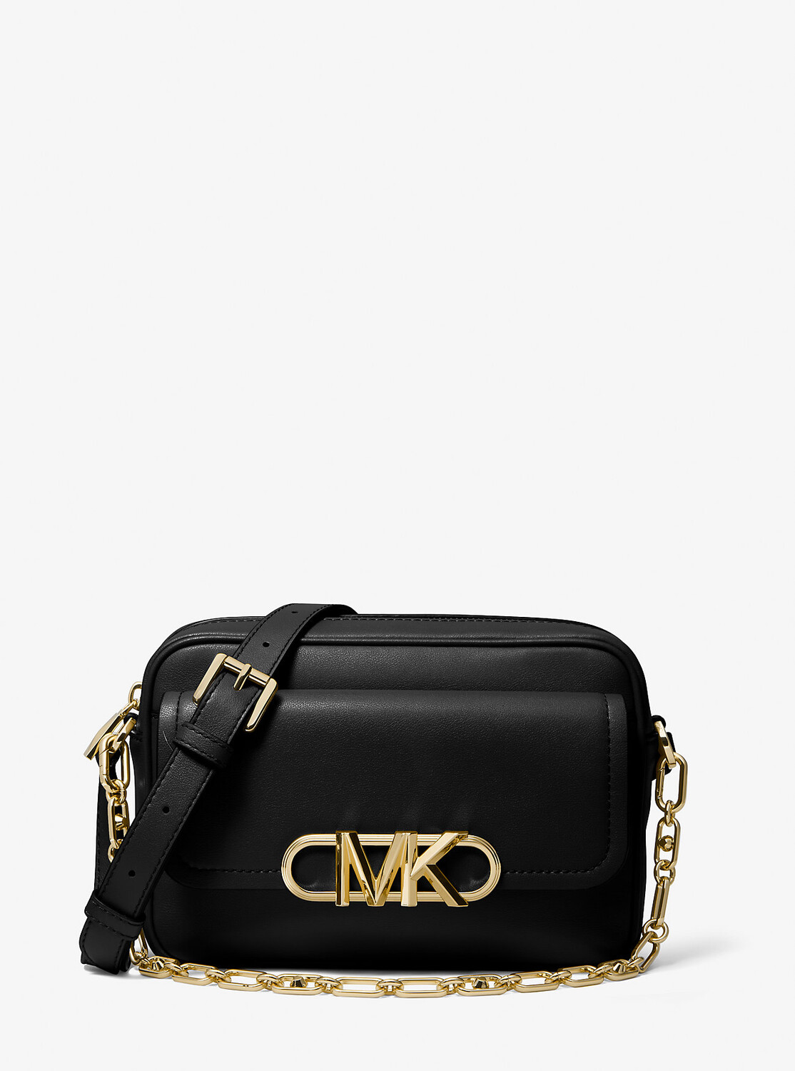 

Кожаная сумка через плечо Parker среднего размера Michael Kors, черный