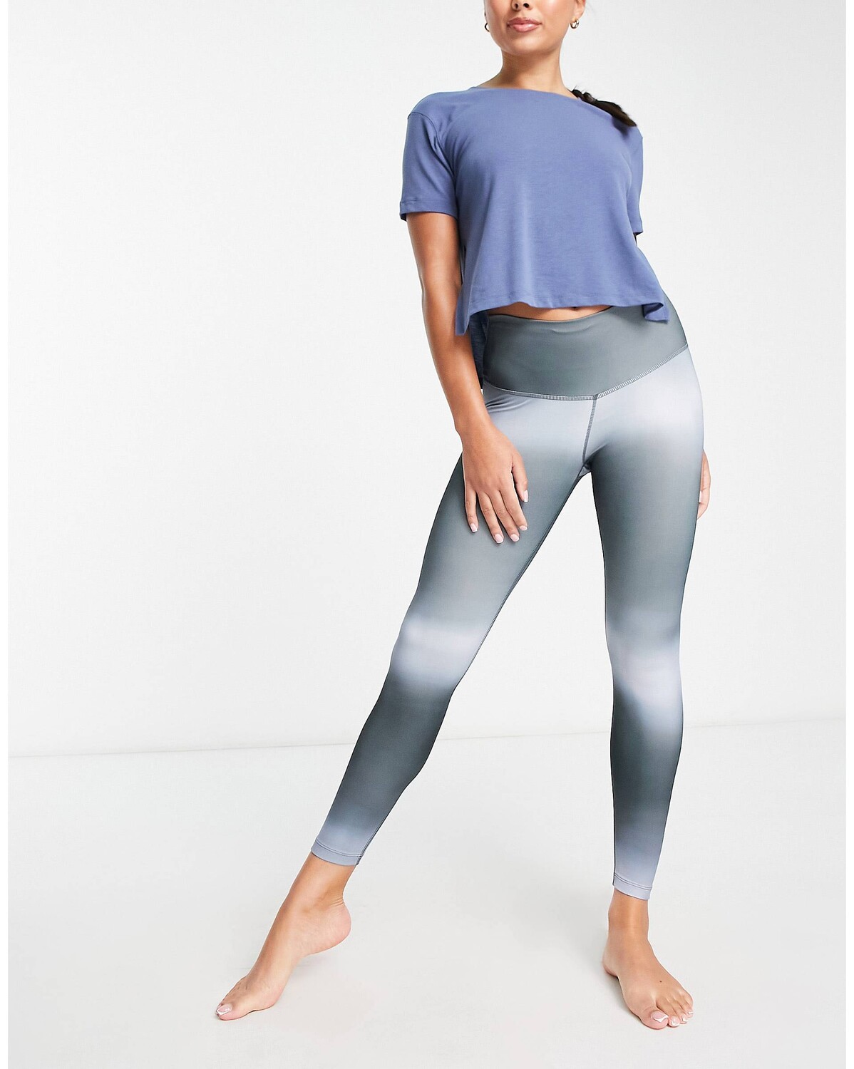 

Черные леггинсы с высокой посадкой 7/8 Nike Yoga Luxe dri fit Nike Training, Черный