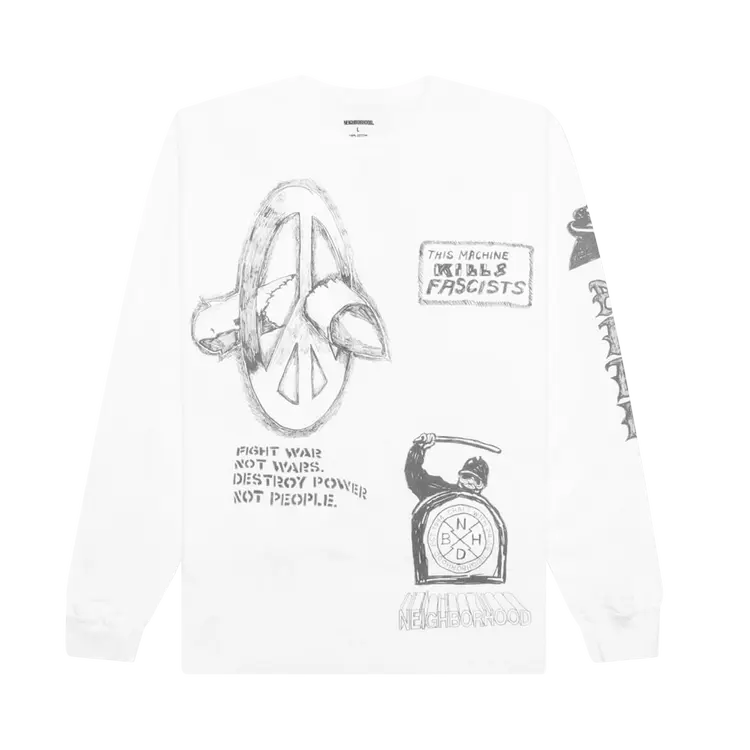 

Футболка Neighborhood Long-Sleeve 'White', белый