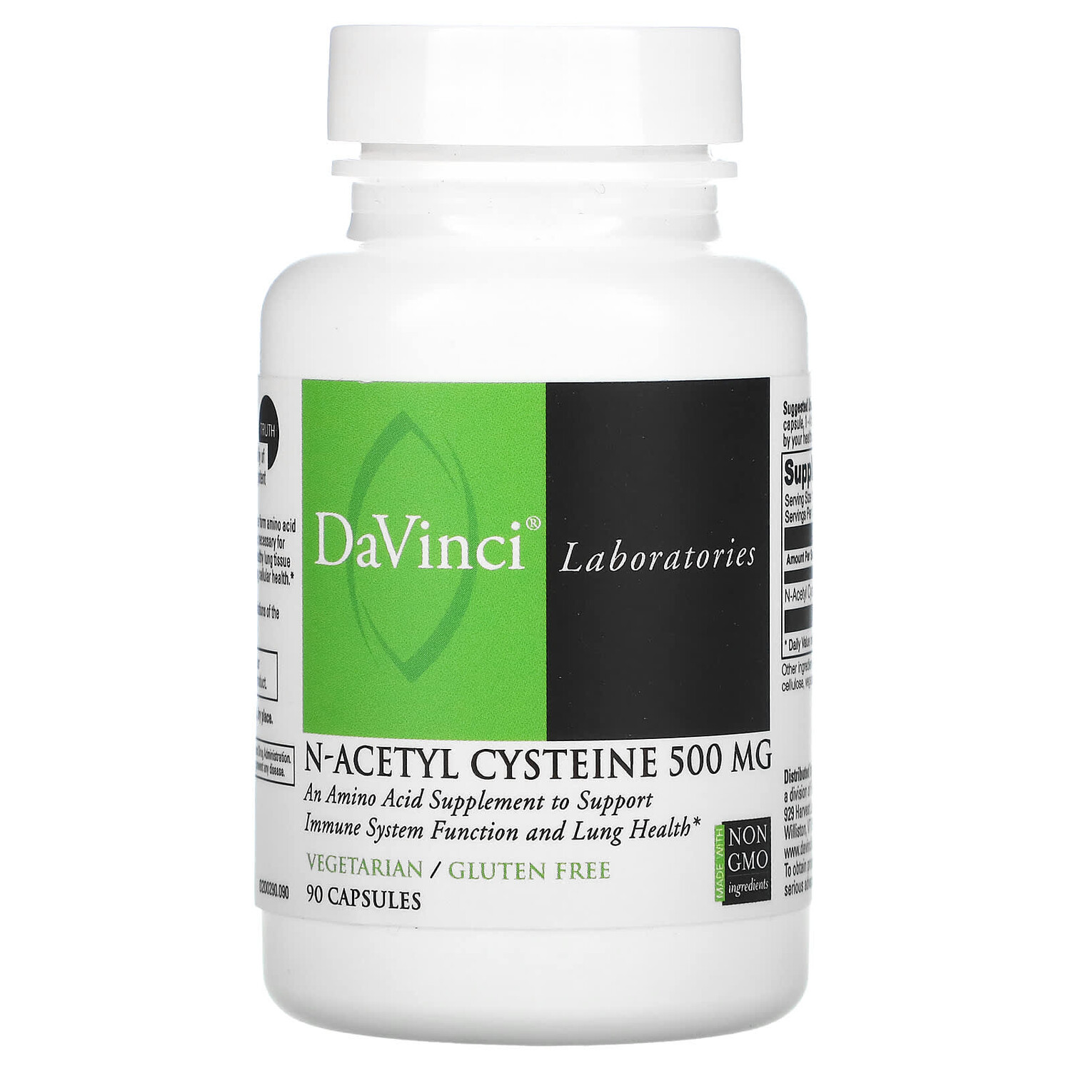 

N-ацетилцистеин, 500 мг, 90 капсул, DaVinci Laboratories of Vermont