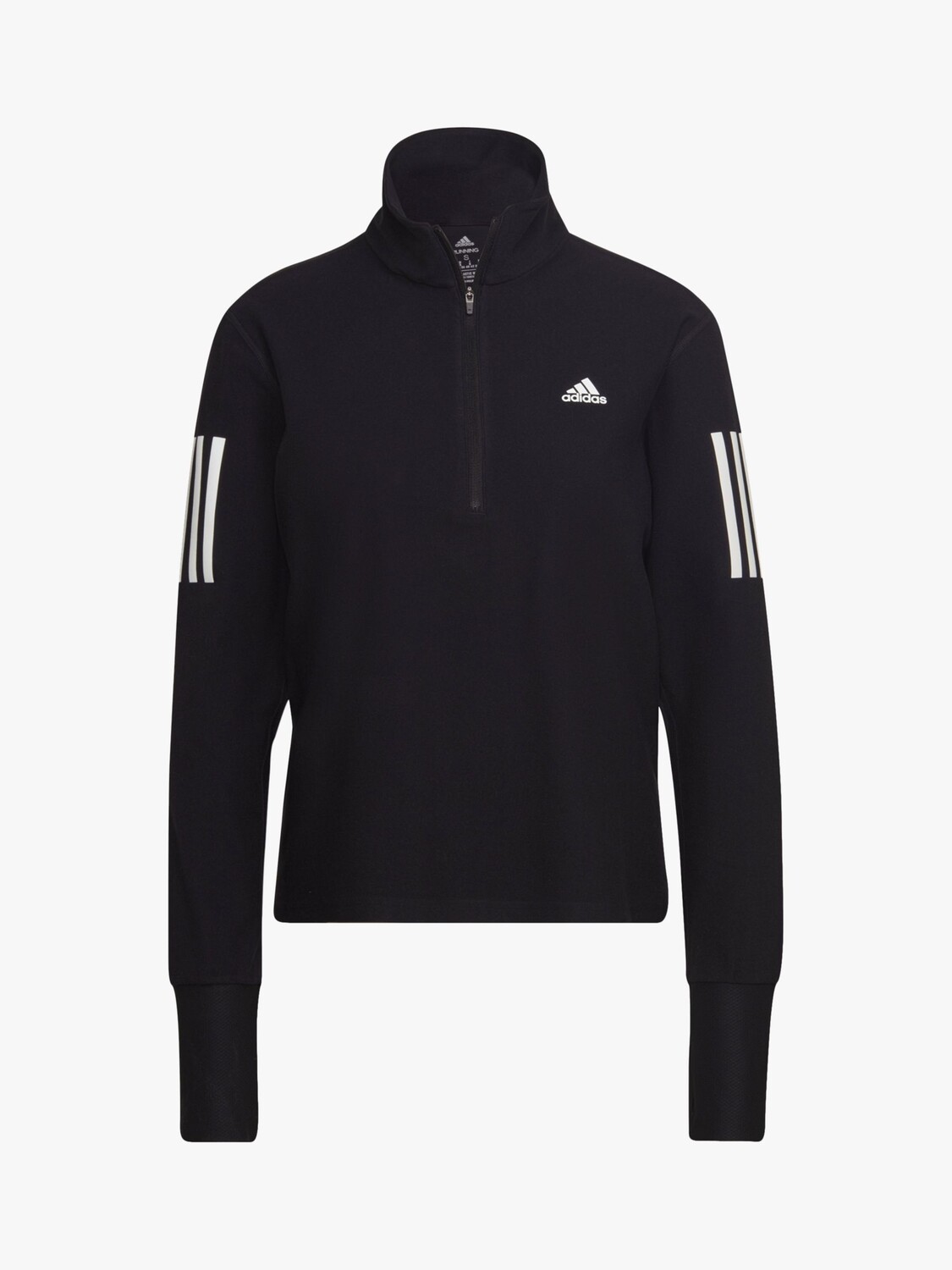 

Adidas Own The Run беговая футболка на молнии 1/2, черная