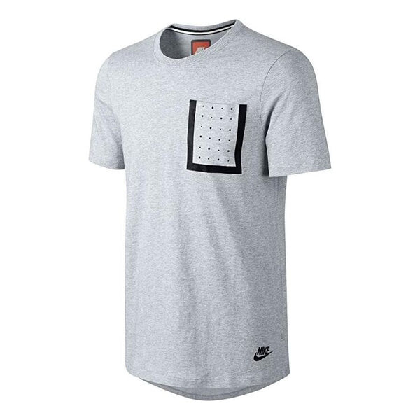 

Футболка Nike Bonded Pocket Tshirt 'Birch Heather Grey', серый