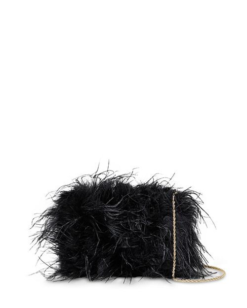 

Мини-клатч Zahara с перьями Loeffler Randall, цвет Black