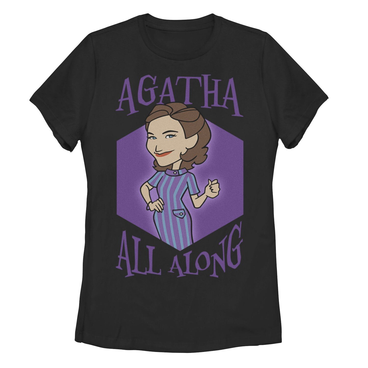 

Детская футболка Marvel WandaVision Agatha с портретным рисунком Licensed Character