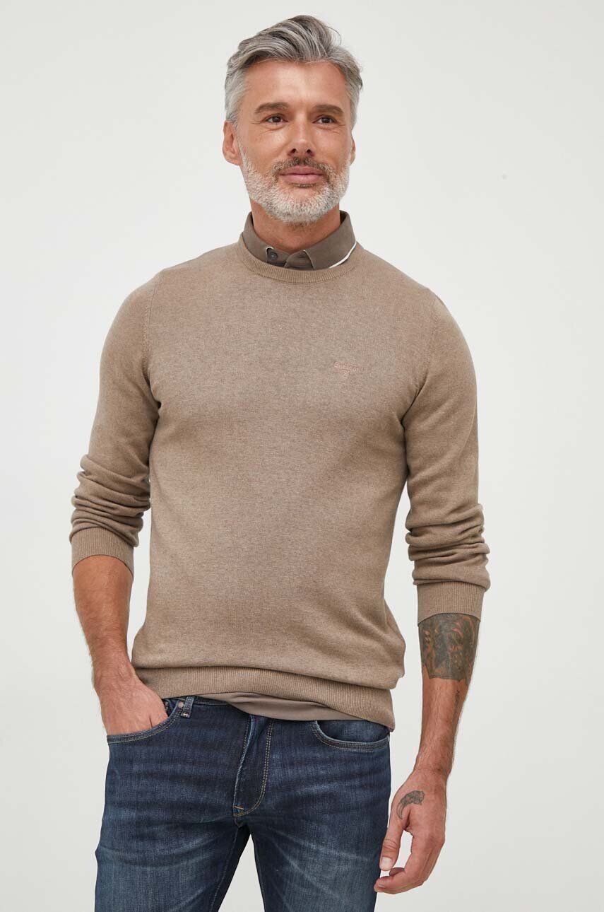 

Хлопковый свитер Barbour Essentials, бежевый