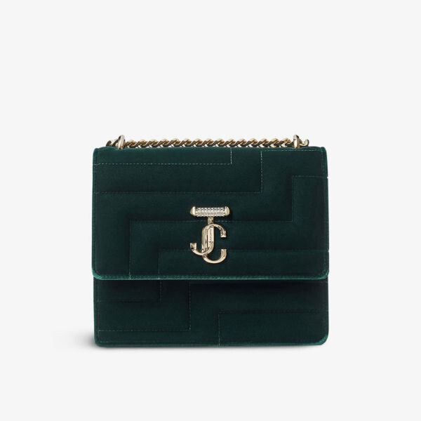 

Бархатная сумка на плечо Avenue Quad Jimmy Choo, зеленый