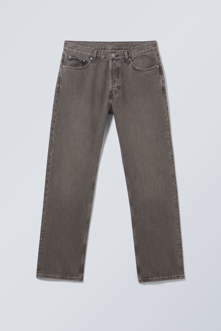 Прямые джинсы свободного кроя Weekday, серый