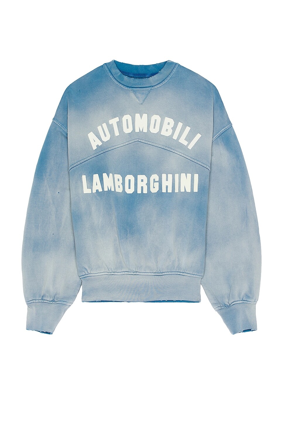 

Толстовка Rhude X Automobili Lamborghini Extended Rib Crewneck, цвет Washed Blue