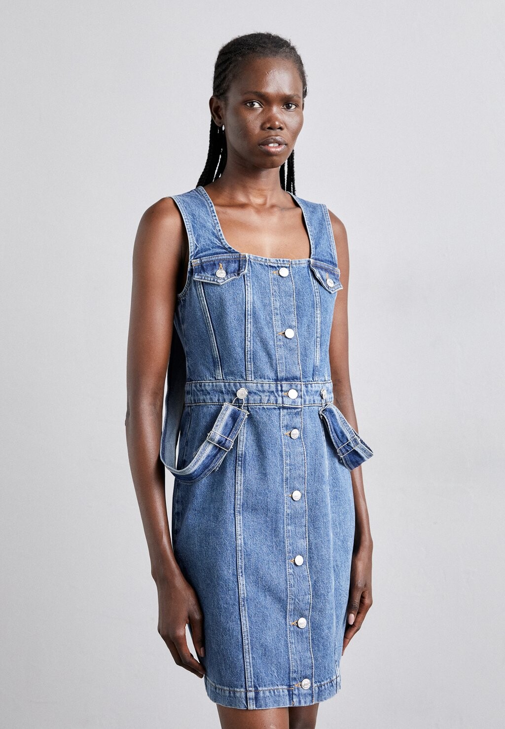 

Джинсовое платье DRESS MOSCHINO JEANS, синий деним