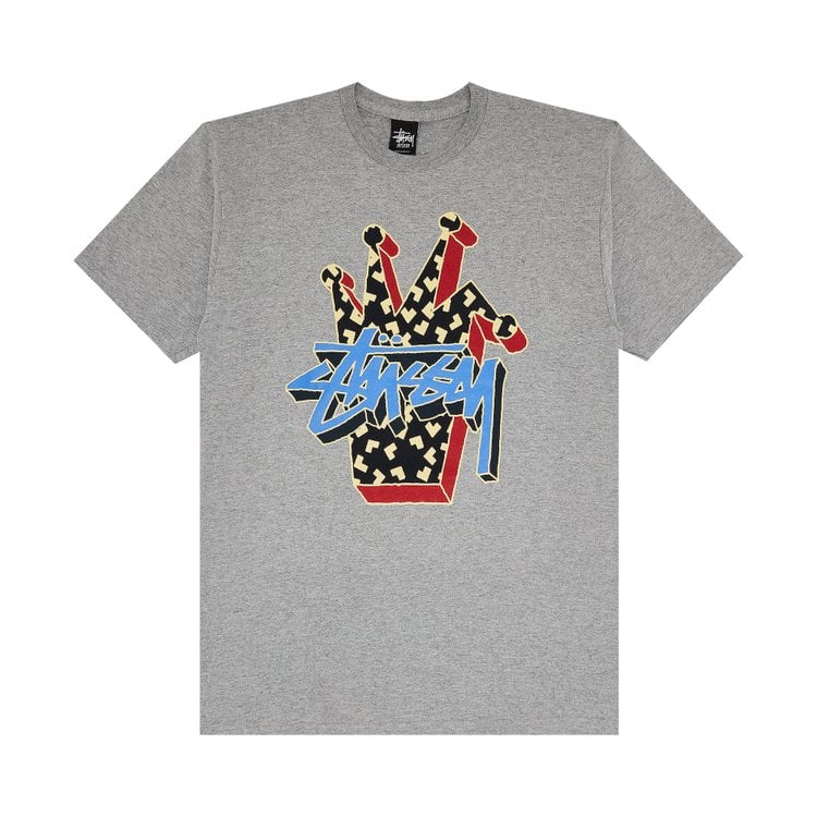 

Футболка Stussy 3D Crown 'Grey Heather', серый