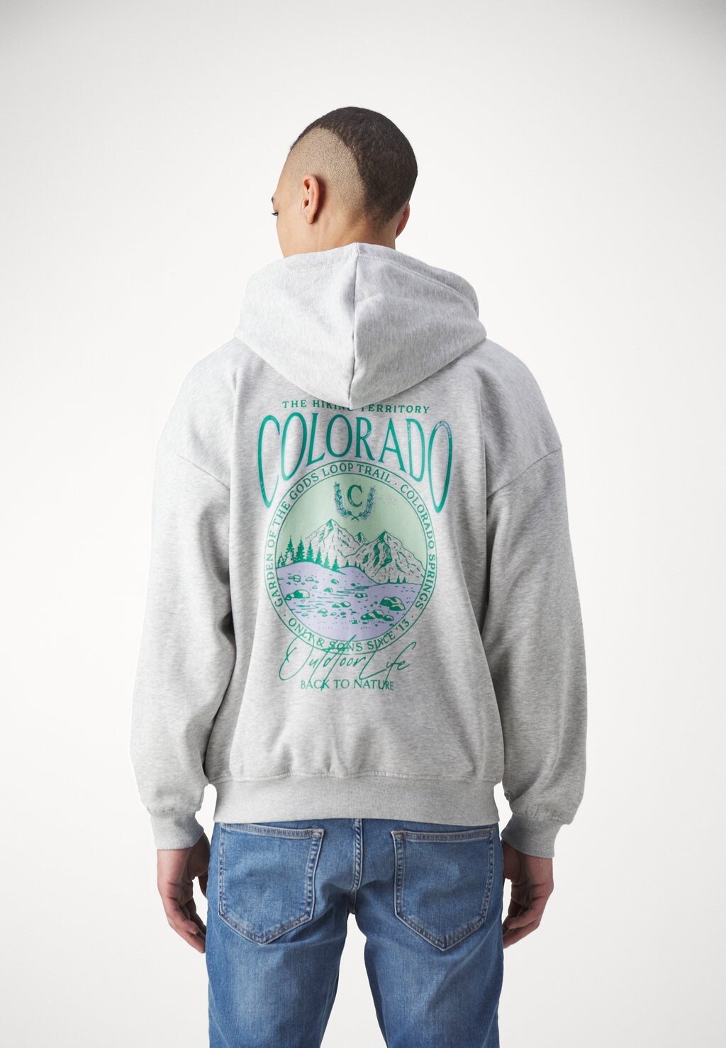 

Толстовка на молнии Ons Vintage Zip Hoodie Only & Sons, цвет light grey melange