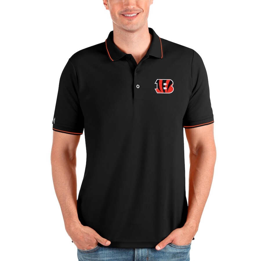 

Поло с коротким рукавом Antigua Cincinnati Bengals, черный