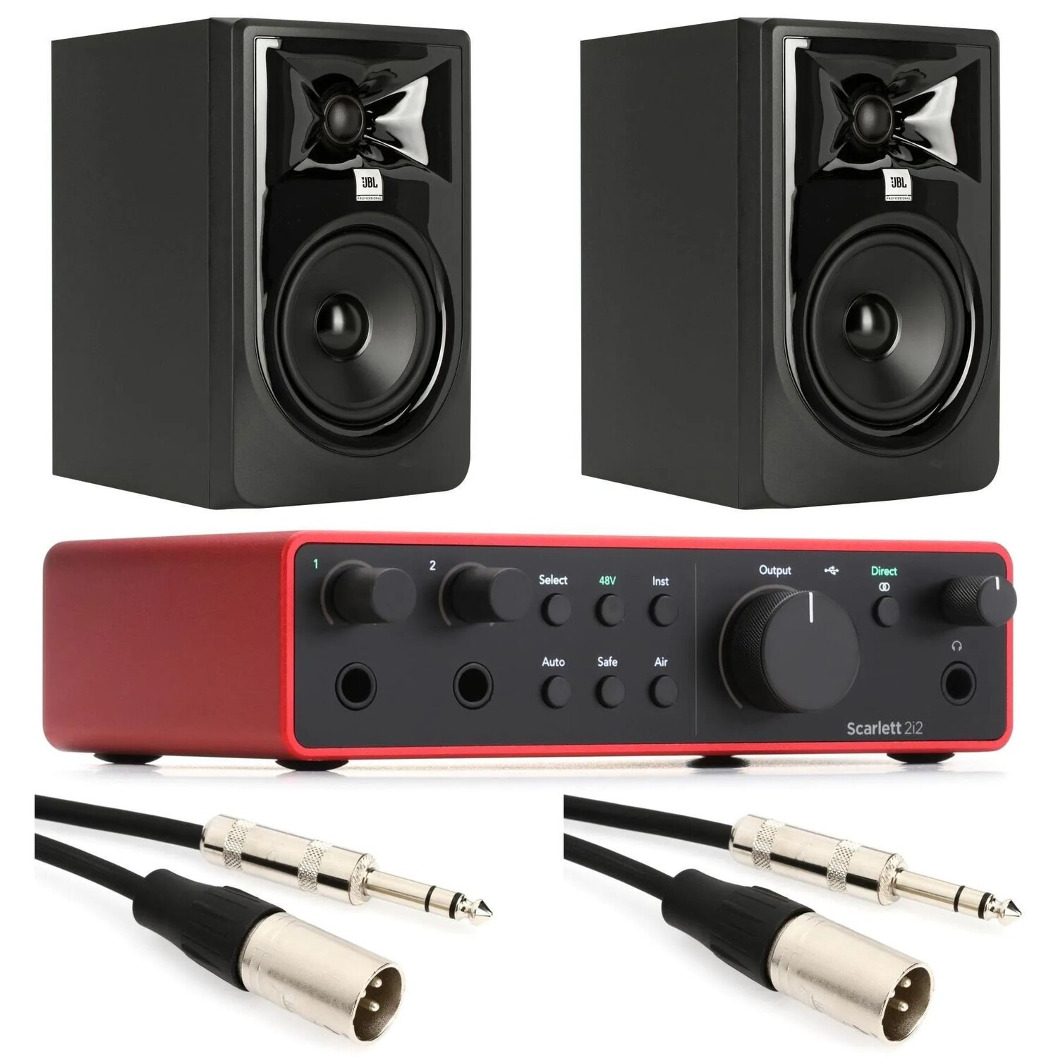 

Новый комплект USB-аудиоинтерфейса Focusrite Scarlett 2i2 4-го поколения и мониторов JBL LSR 305