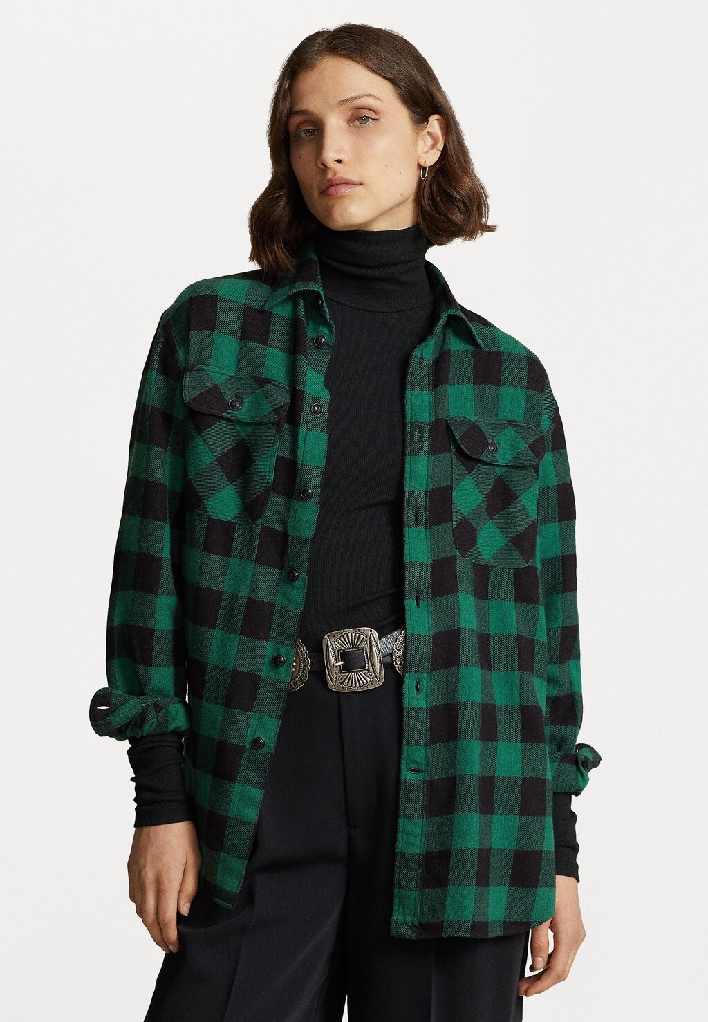 

Рубашка Polo Ralph Lauren РУБАШКА НА ПУГОВИЦАХ С ДЛИННЫМ РУКАВОМ, цвет green/black