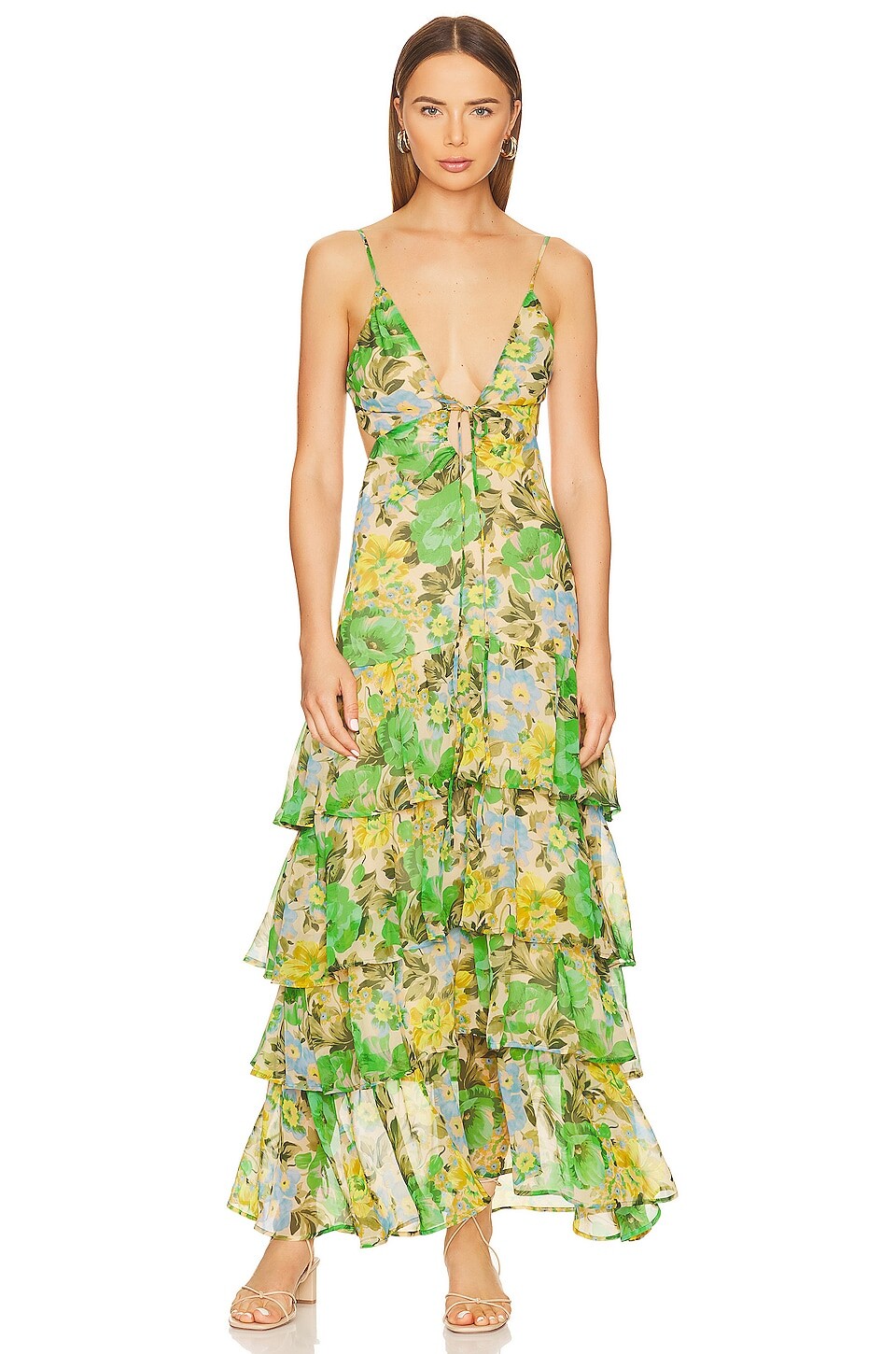 

Платье ASTR the Label Aneira, цвет Green Multi