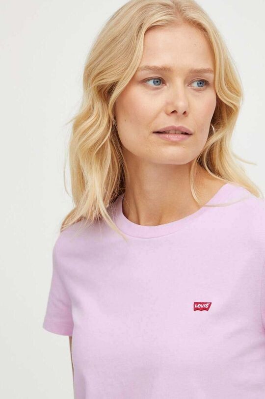 

Хлопковая футболка Levi's, розовый